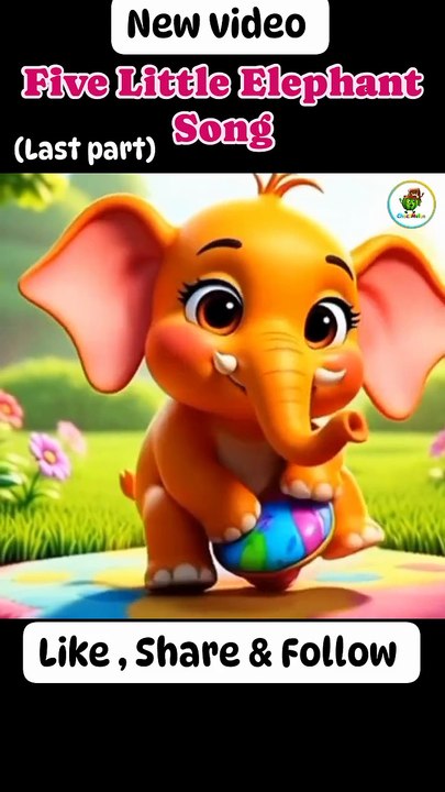 (Last part) Five Little Elephants 🐘 Jumping & Dancing | Fun Kids Song ...