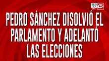 Pedro Sánchez disolvió el Parlamento y llamó a elecciones anticipadas