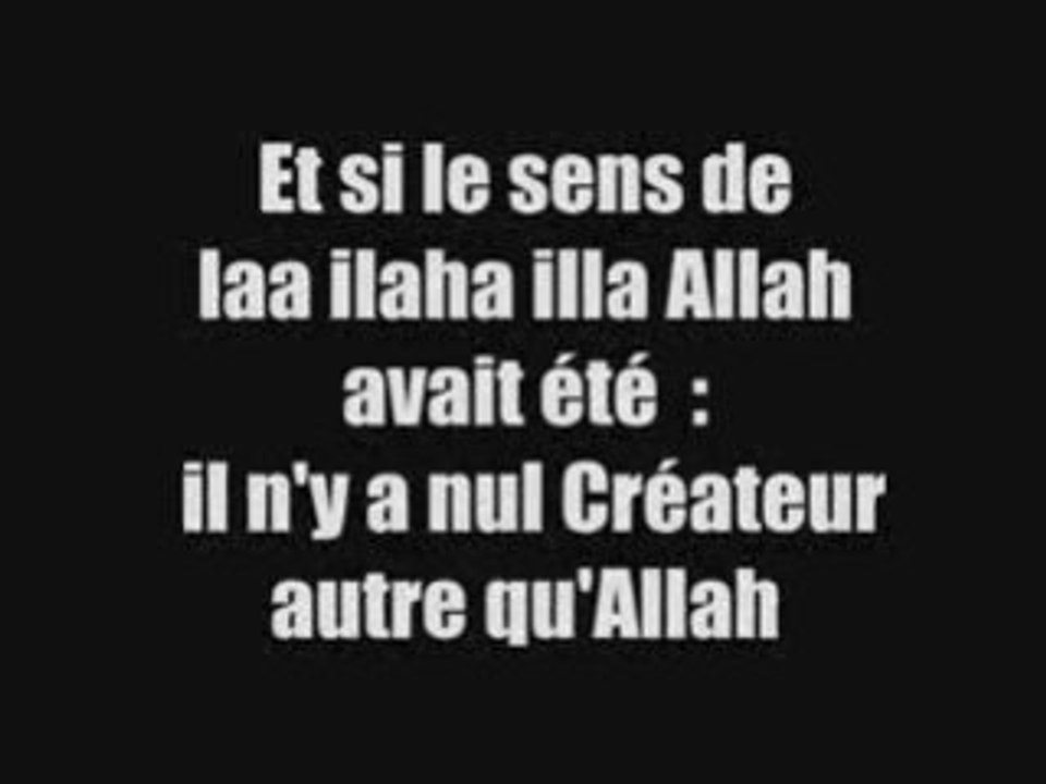 Le sens de la shahada