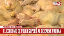 Por primera vez en la historia, el consumo de pollo superó al de carne vacuna