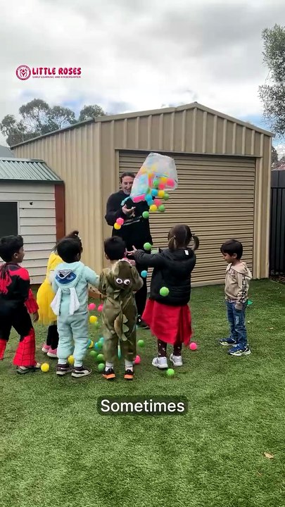 Learning Through Play 🌈 | Fun Outdoor Ball Activity at Little Roses ELC ...