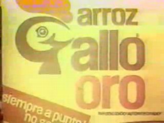 Publicidad Arroz "Gallo Oro"