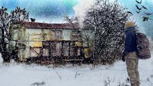 Snowstorm Shelter in an Abandoned Forest Van | Survival Night
