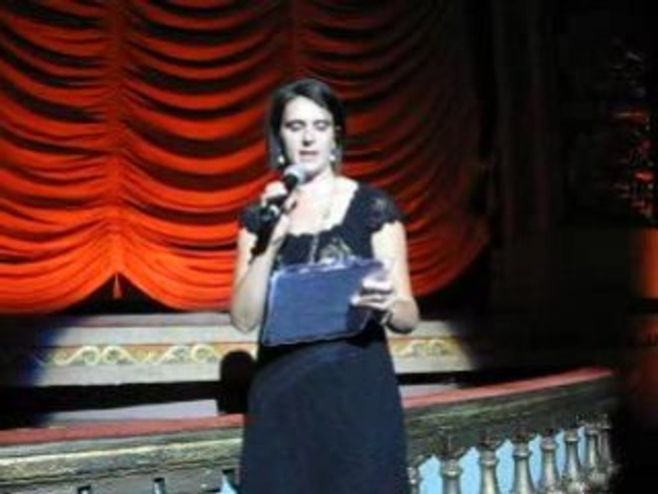 Ellie St John intros films at the 48 Hour Film Project