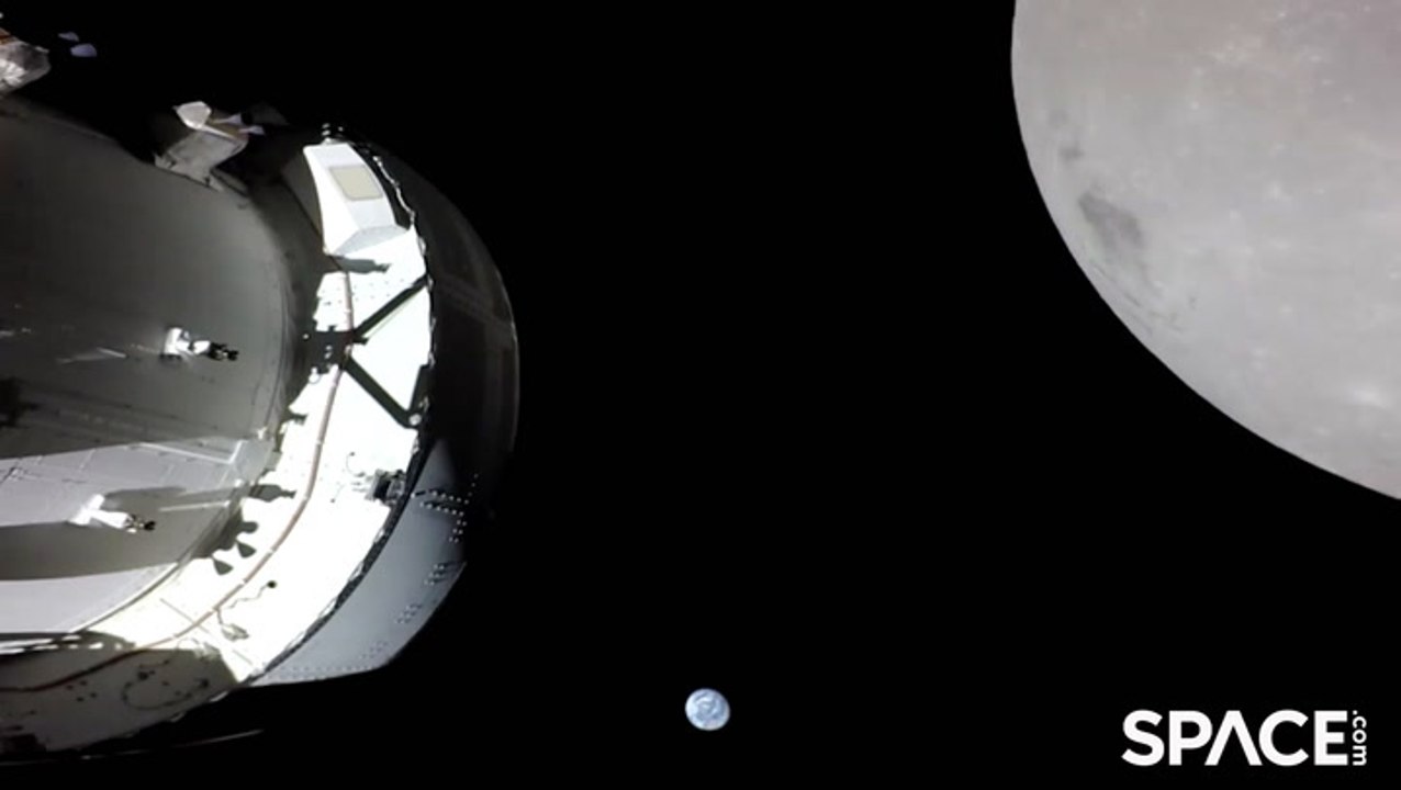 Amazing Views From Artemis 1 Of Moon And Earth From Space - video ...