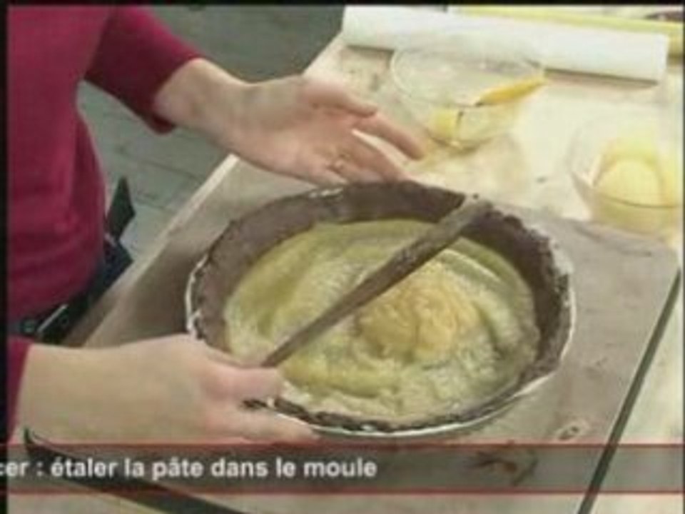 Tarte aux poires chocolat-noisette