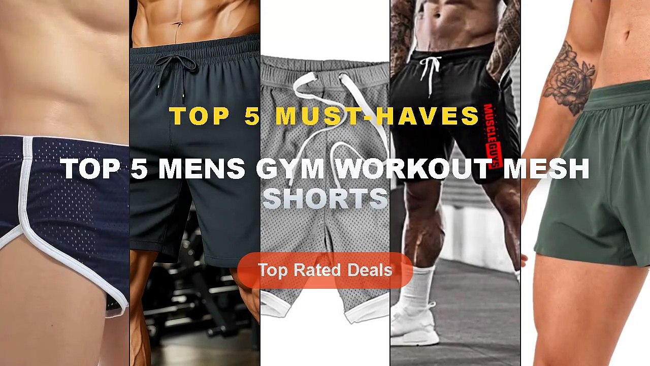 Top 5 Mens Gym Workout Mesh Shorts: Top 5 Best Sellers - Men Marathon Racing Gym Sports Shorts Anti escaping Lining Quic...
