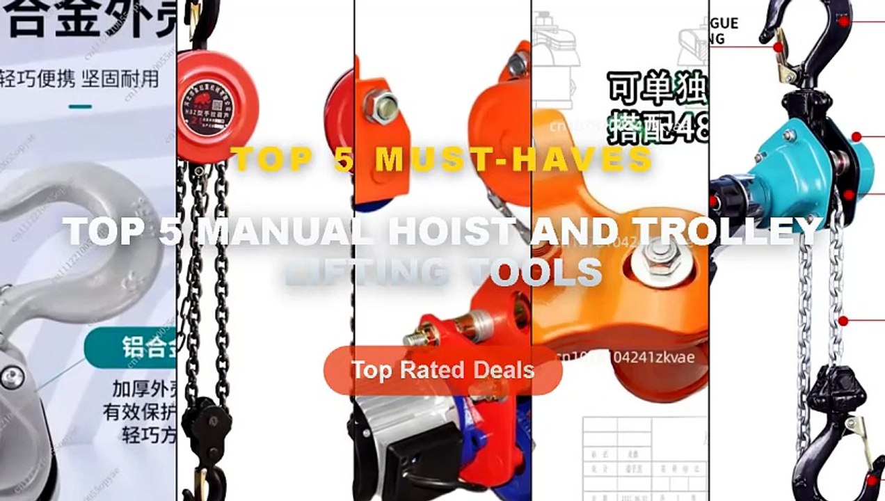 Cheap & Best Top 5 Manual Hoist And Trolley Lifting Tools Unboxing ...