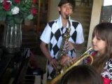 Whole lotta shaken going on piano sax trumpet Castillo kids