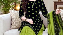 Beautiful Black & Green Cotton Salwar Suit Design ✨ | New Dress Collection 2026