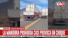 Temerario: se adelantó en la curva y obligó a camioneta a tirarse a la banquina