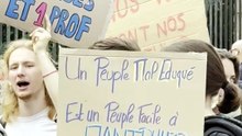 Blocus des lycées : devant le lycée Clemenceau  et Joffre à Montpellier