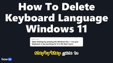 How to delete keyboard language windows 11 (Step by Step)