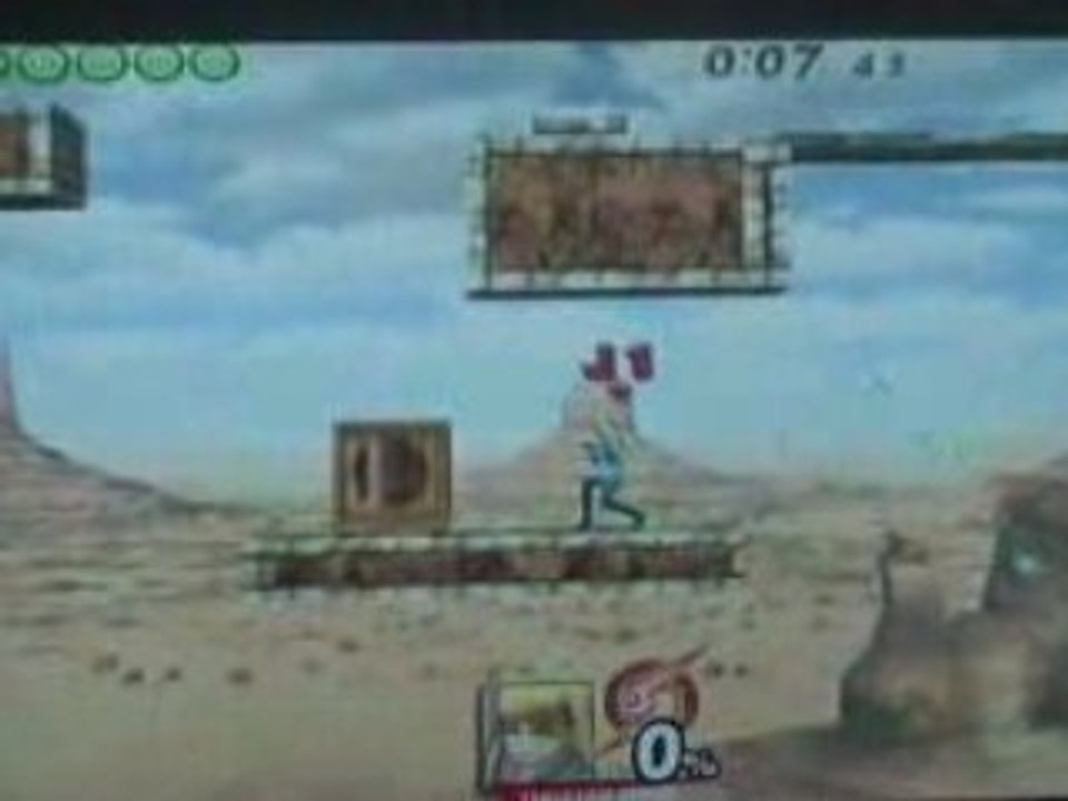 Samus sans armure smash dans le mille NIV 2