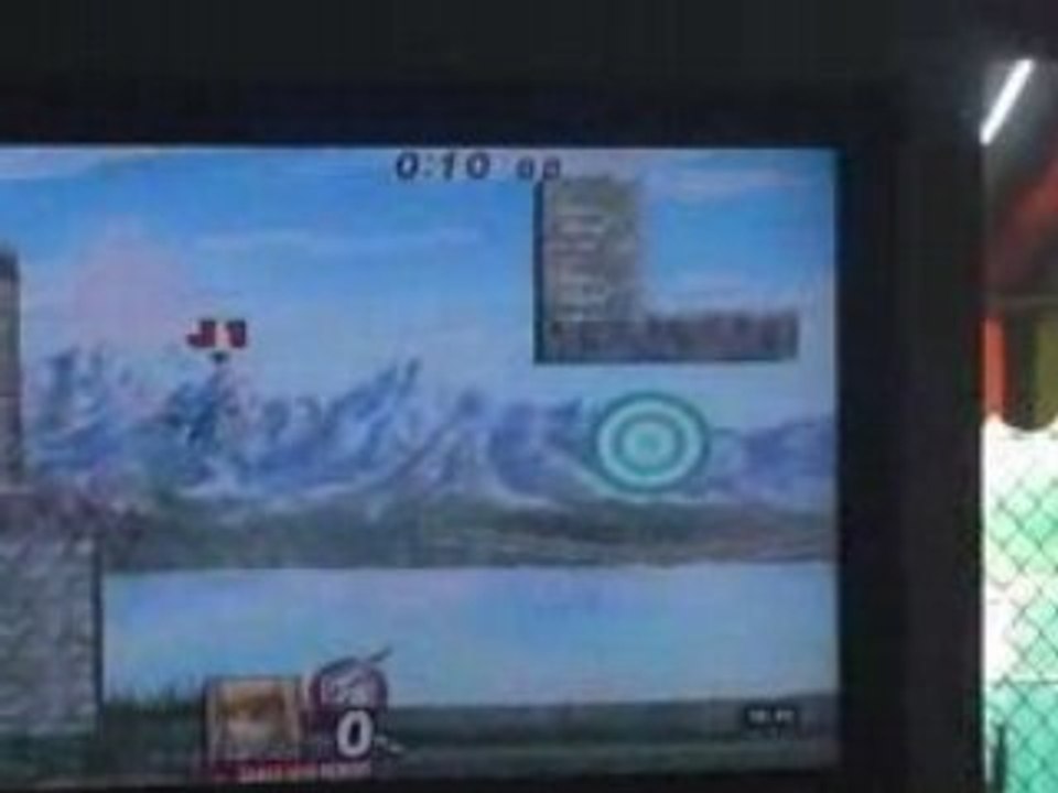 Samus sans armure smash dans le mille NIV 1