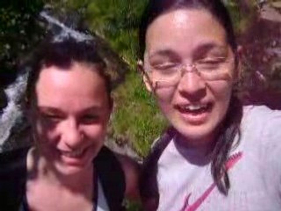 Anja & Nancy on the Trollkirkja in Norway