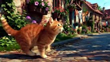 Ginger Cat's Street Mishap! 😹 #shorts #funny #cat #cute #animals