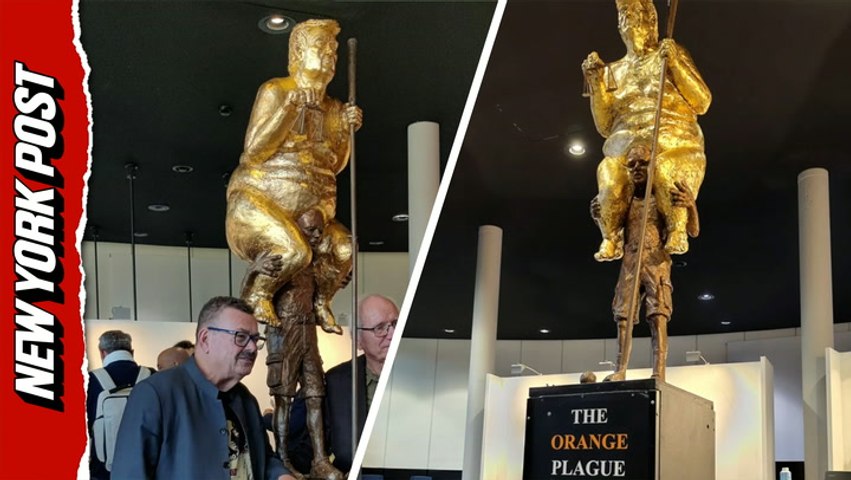 Naked Trump Statue Takes Aim At President In EU Parliament