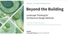 LECTURE - BEYOND THE BUILDING