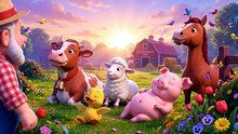 Old MacDonald's Big Harvest! 🚜 | 3D Farm Story for Kids