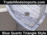 Blue Quartz Triangle Vessel Sinks