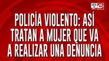 Policía violento: así tratan a mujer que va a realizar una denuncia