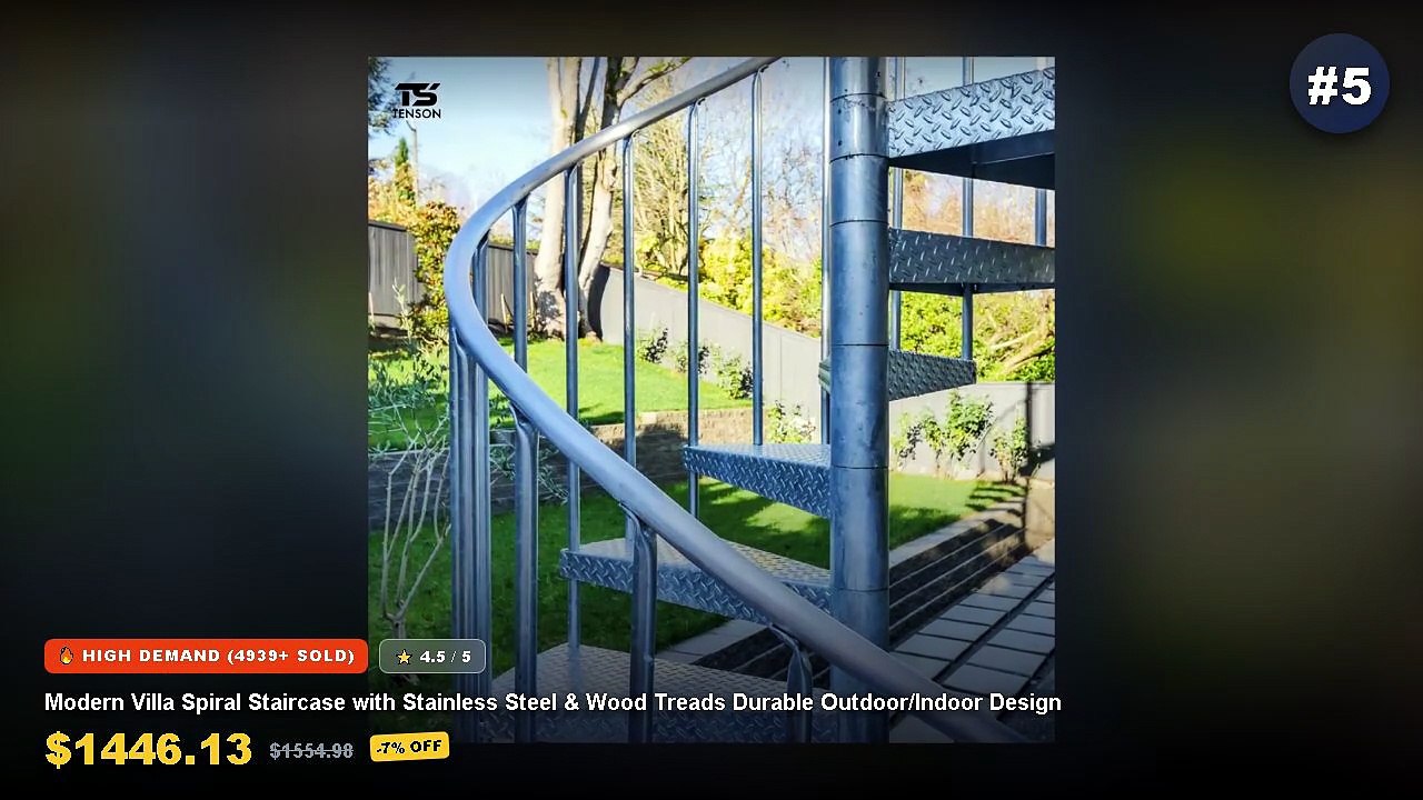 Cheap & Best Top 5 Steel Spiral Staircases For Duplex Homes Unboxing ...