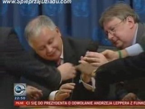 Lech Kaczyński i jego angielski