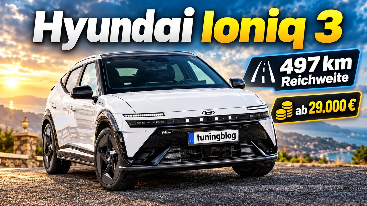 Hyundai Ioniq 3 in Atlas Weiß – Kompakter Stromer mit viel Platz!