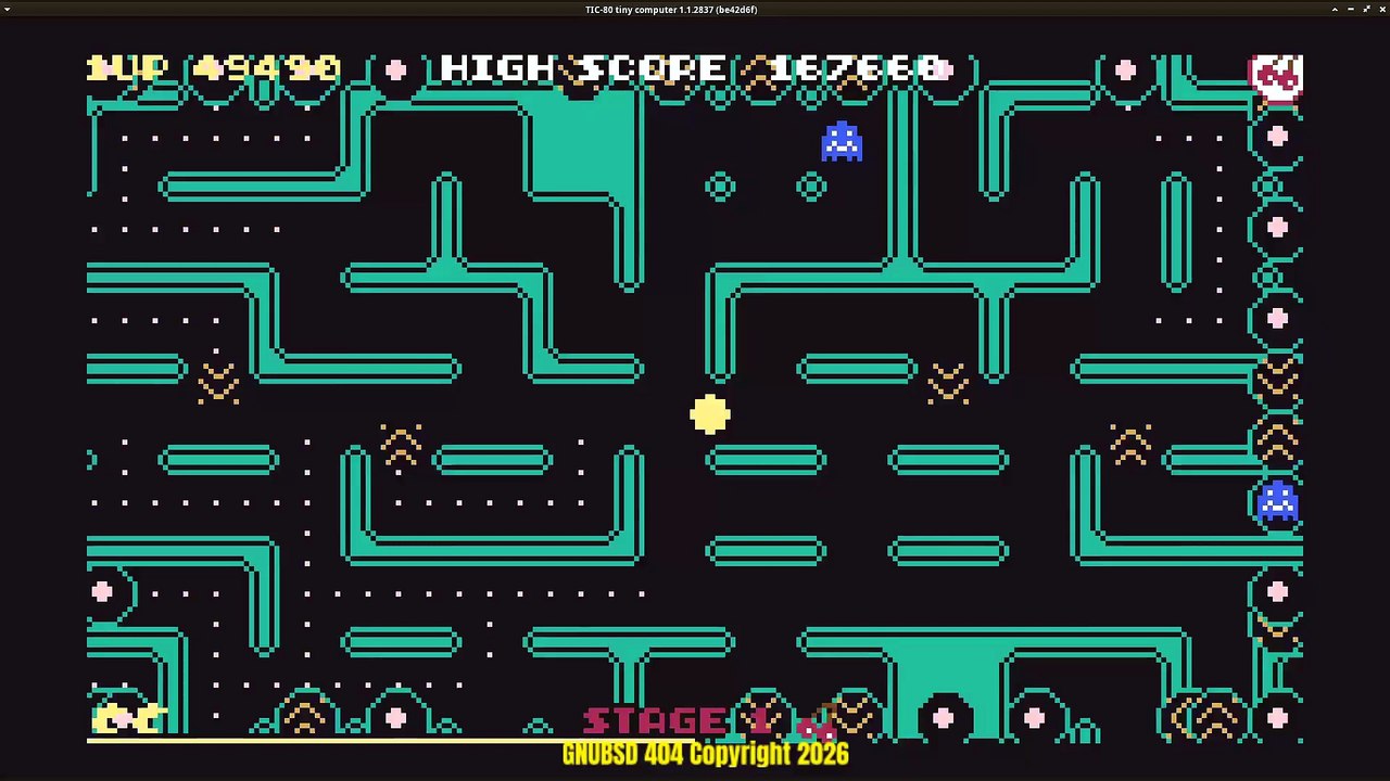 GNUBSD 404 Long N242 Pac-Man Octo Pac Again Part 2 (Linux) - video ...