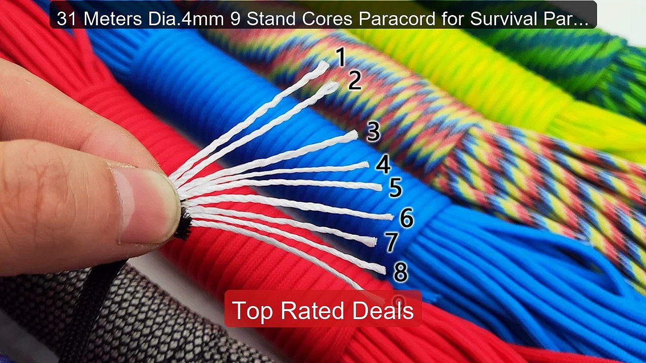 31 Meters Dia.4mm 9 Stand Cores Paracord for Survival Parachute Cor... -- Top Rated 2026 | Buy Now!
