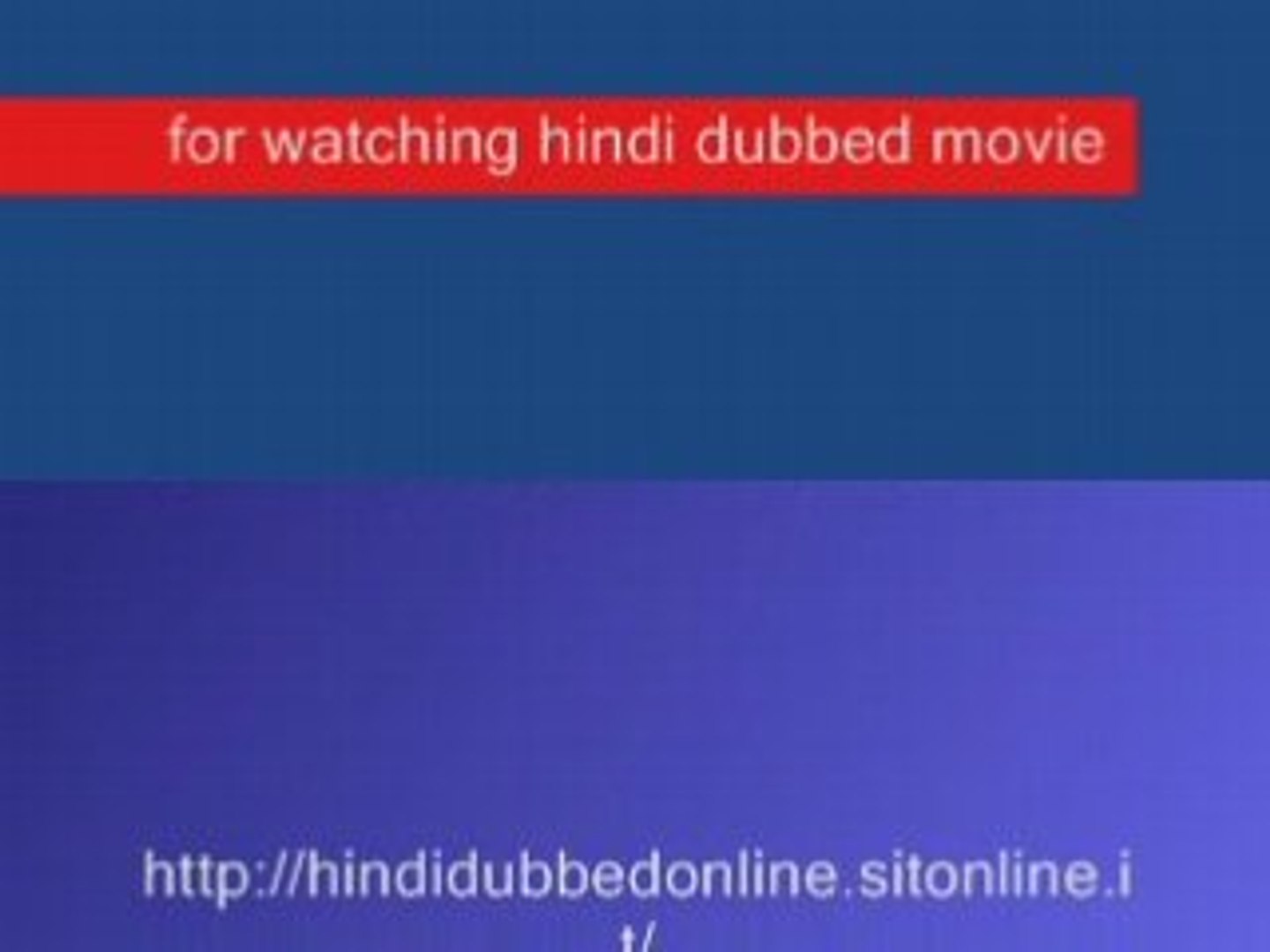 Hindi dubbed
