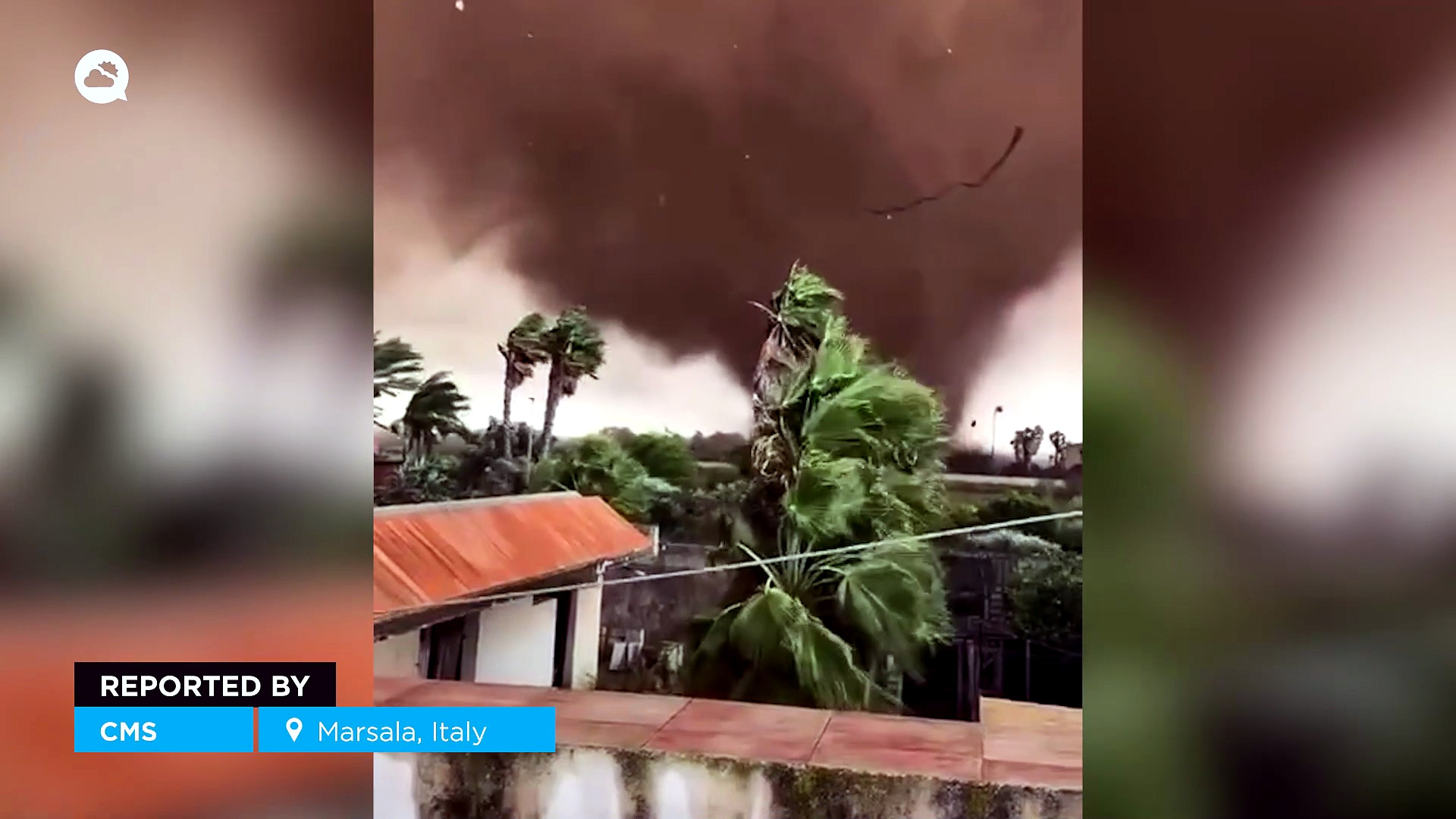 A tornado wreaks havoc in Marsala, in western Sicily (Italy)