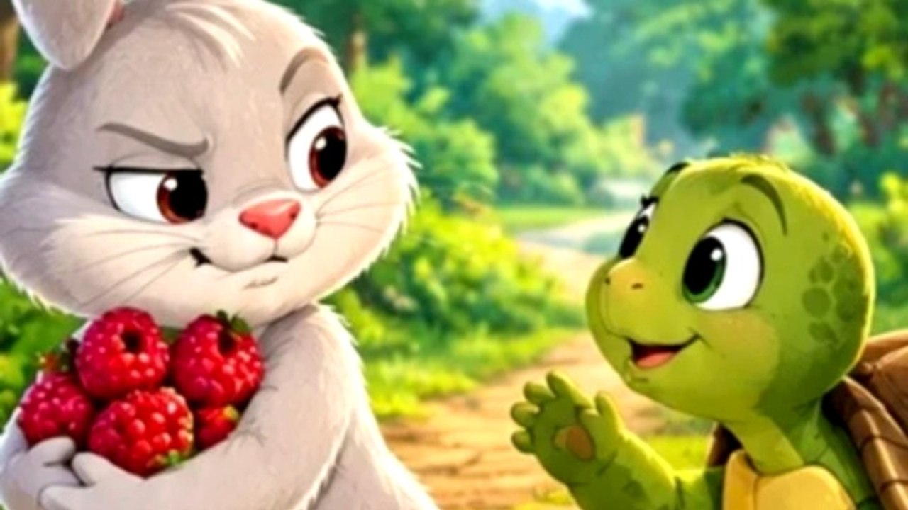 The rabbit and The turtle -A story about sharing (animated) - video ...