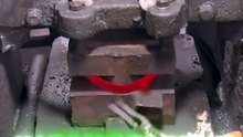 Hydraulic Drop Press Stretches Glowing Red Hot Steel | Industrial Forging