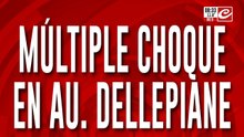 Choque en cadena y caos de tránsito sobre la AU Dellepiane