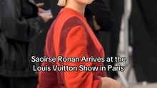 Saoirse Ronan's Stylish Arrival at Louis Vuitton in Paris