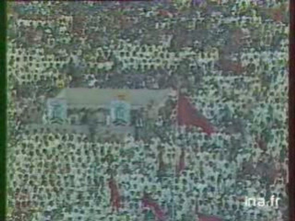 HASSAN II recoit le Pape 1985 a Casablanca