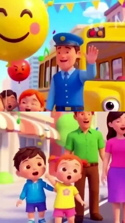 Wheels on the Bus Learn Feelings 😊🚌 | Emotions Song for Kids | Kids ...