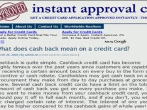 Cash Back Credit Card Deals - Apply Today
