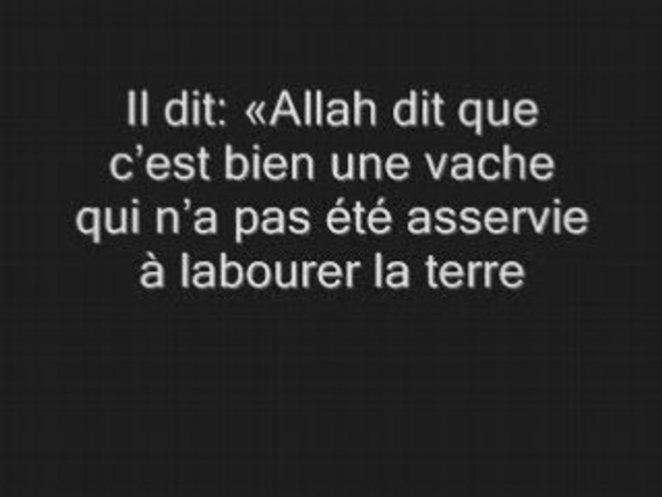 L 'Histoire la vache