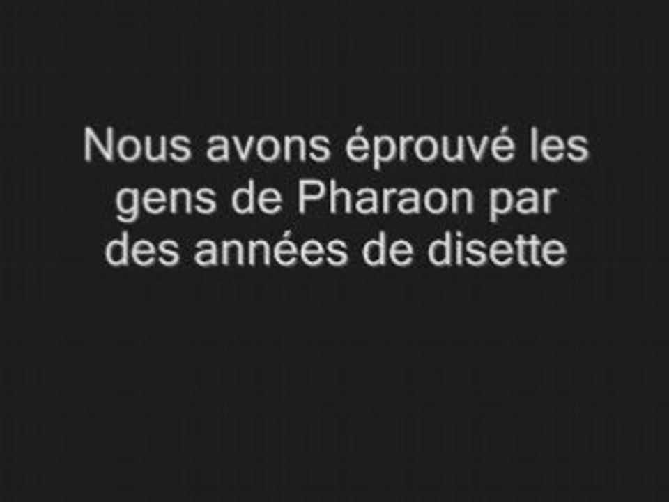 Les notable insiste au pharaon de tuez Moise