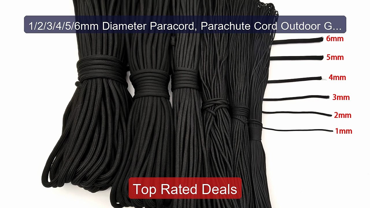 1/2/3/4/5/6mm Diameter Paracord, Parachute Cord Outdoor Gear ... -- Amazing Value 2026 | Must Have!