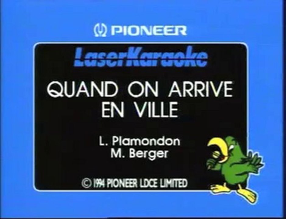 karaoke - Daniel Balavoine - Quand on arrive en ville