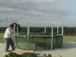 demontage filet trampoline