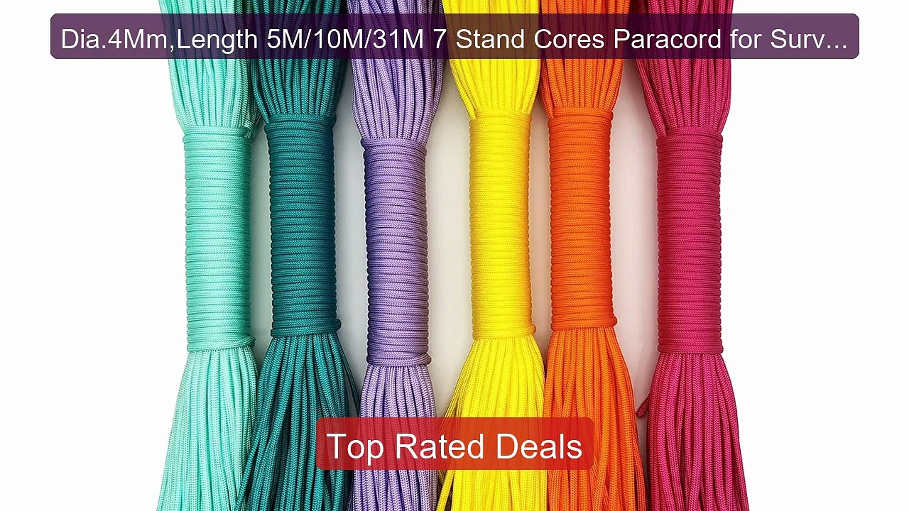 Dia.4Mm,Length 5M/10M/31M 7 Stand Cores Paracord for Survival ... -- Hot Deal 2026 | Limited Offer!