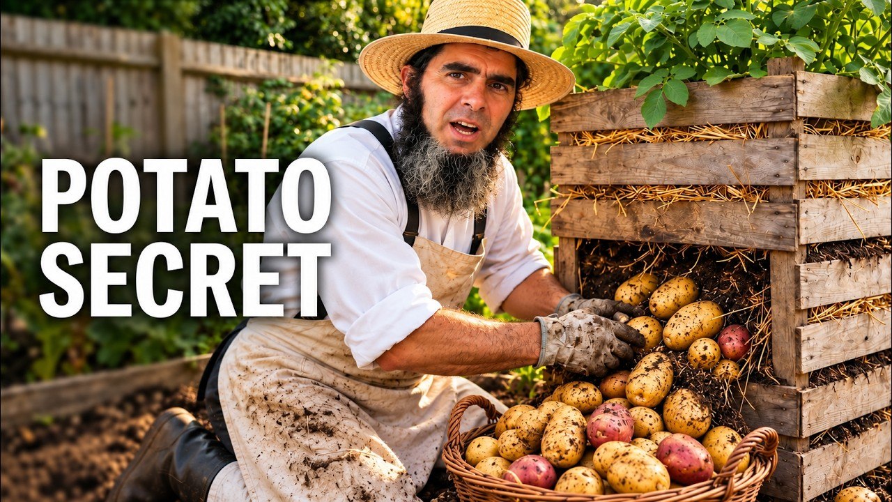 Amish Potato Tower Method That Fills a Deep Bucket - video Dailymotion