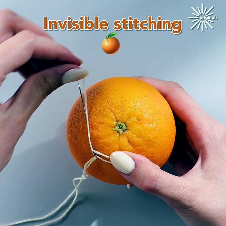 Mastering the invisible stitch technique with an orange! 👌 - video ...