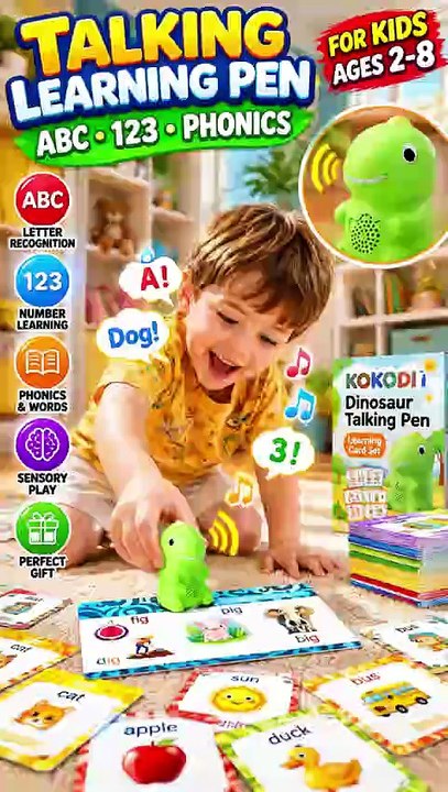 This Talking Dino Pen Teaches 800+ Words! 🦖 - video Dailymotion