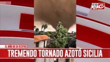 Impresionante tornado azotó Sicilia y causó destrozos en vastas áreas. Mirá las imágenes